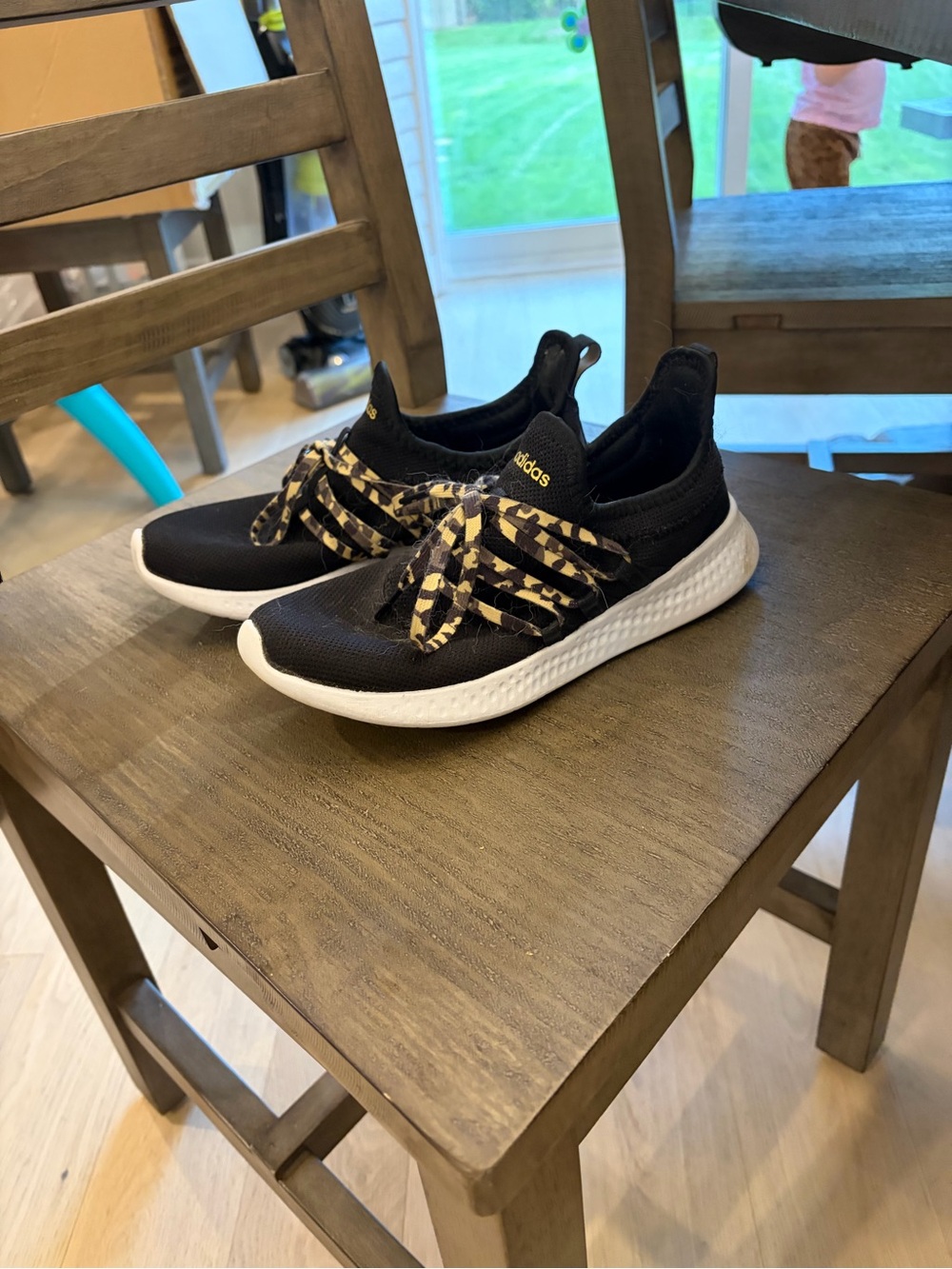 adidas Woman’s Athletic Sneakers with Leopard Laces